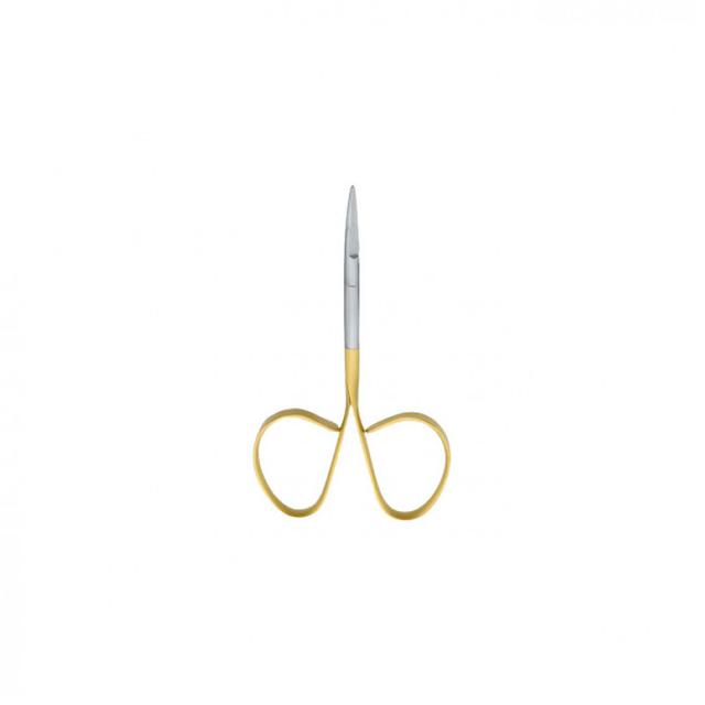 Micro Iris Scissors TC Straight 105 mm Blade 15 mm Serration