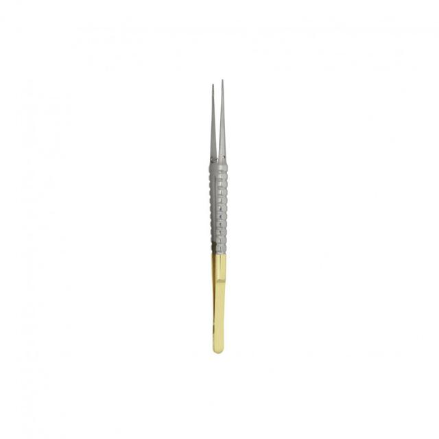 Round Pointed Surgical Tweezers With Fine Diamond Point Tungsten Carbide 18 cm