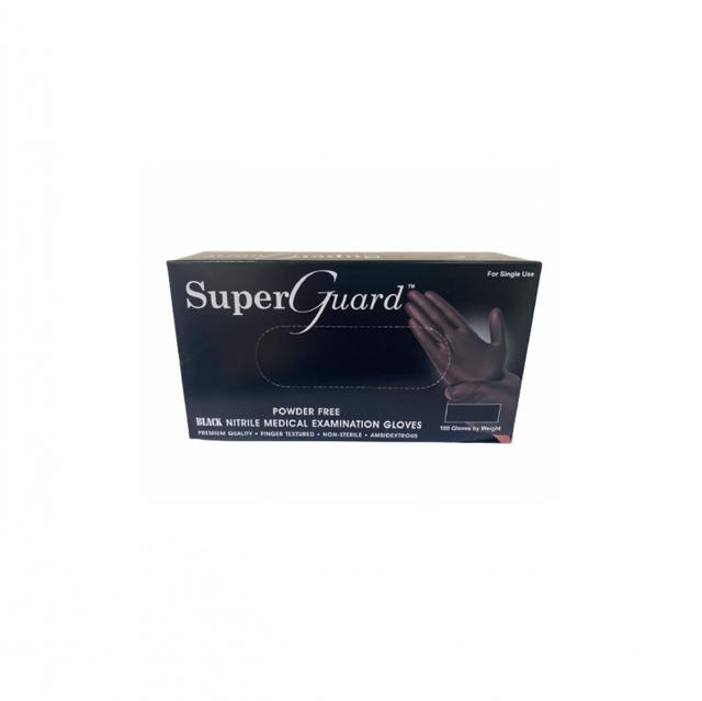 Superguard Nitrile Gloves Black Medium