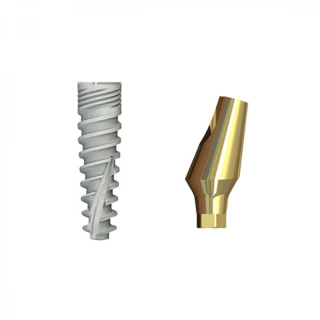 Double Connection Implant 10x3.75 mm + S2D-15-11 mm