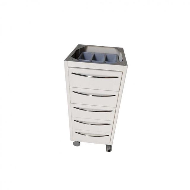 Cart Tavom White With Glass Top