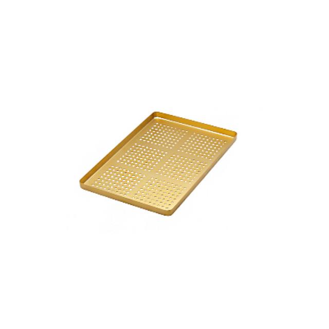 Tray Large Perforated Aluminum Gold