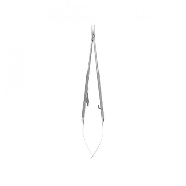 Diamond Microsurgical Needle Holder 180 mm Straight Tip