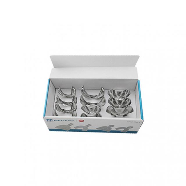 Stainless Steel Impression Tray Kit Not Perforated For Edentulous 6009/Kit