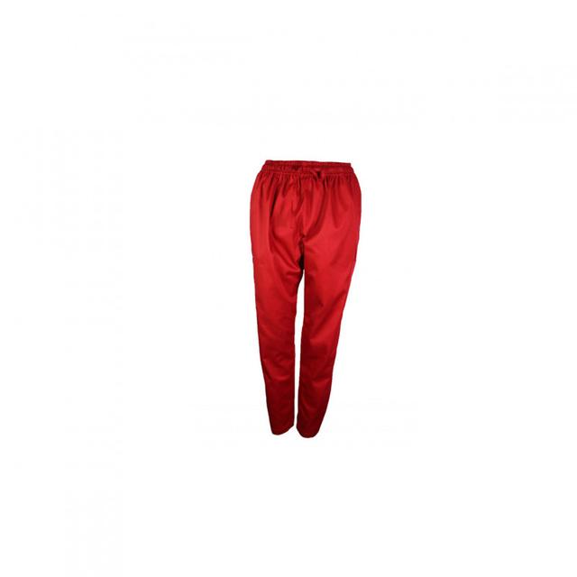 Pants Scrub Uniform Polyester Silky Fabric Medium Red