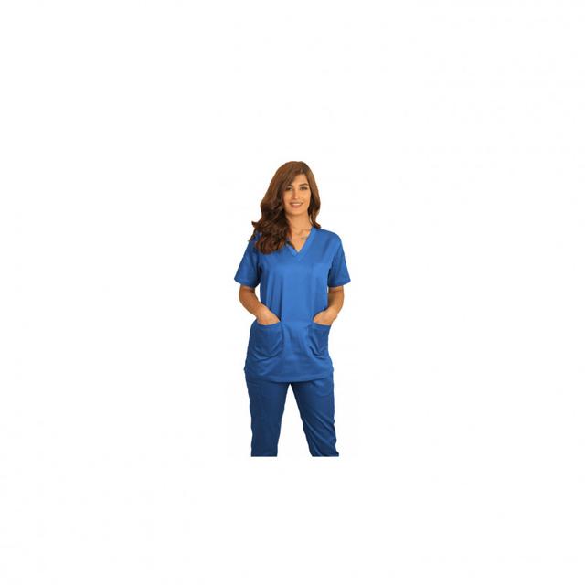 Polycotton Fabric Scrub Uniform Small Light Sky Blue