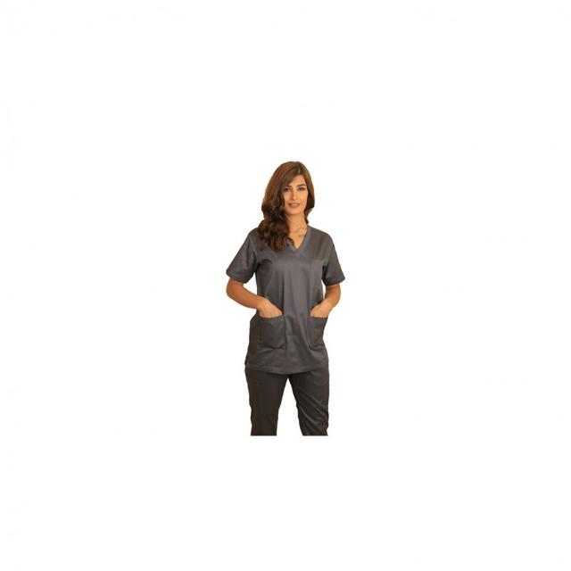 Polycotton Fabric Scrub Uniform Small Dark Grey
