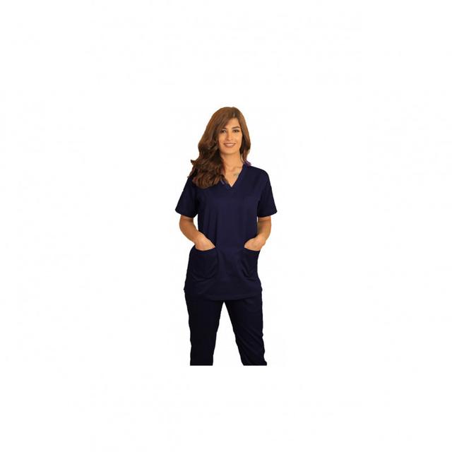Polycotton Fabric Scrub Uniform Dark Navy X Small