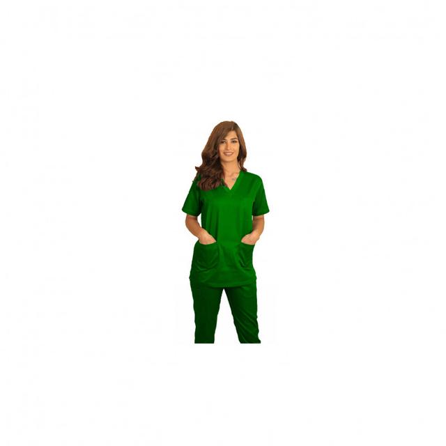 Polycotton Fabric Scrub Uniform X Small Emirates Green